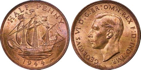 1944 half penny worth|More.